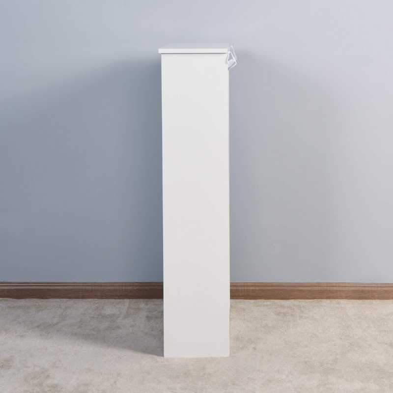 Sophisticated White Shoe Cabinet with 3 Flip Doors - Image 4