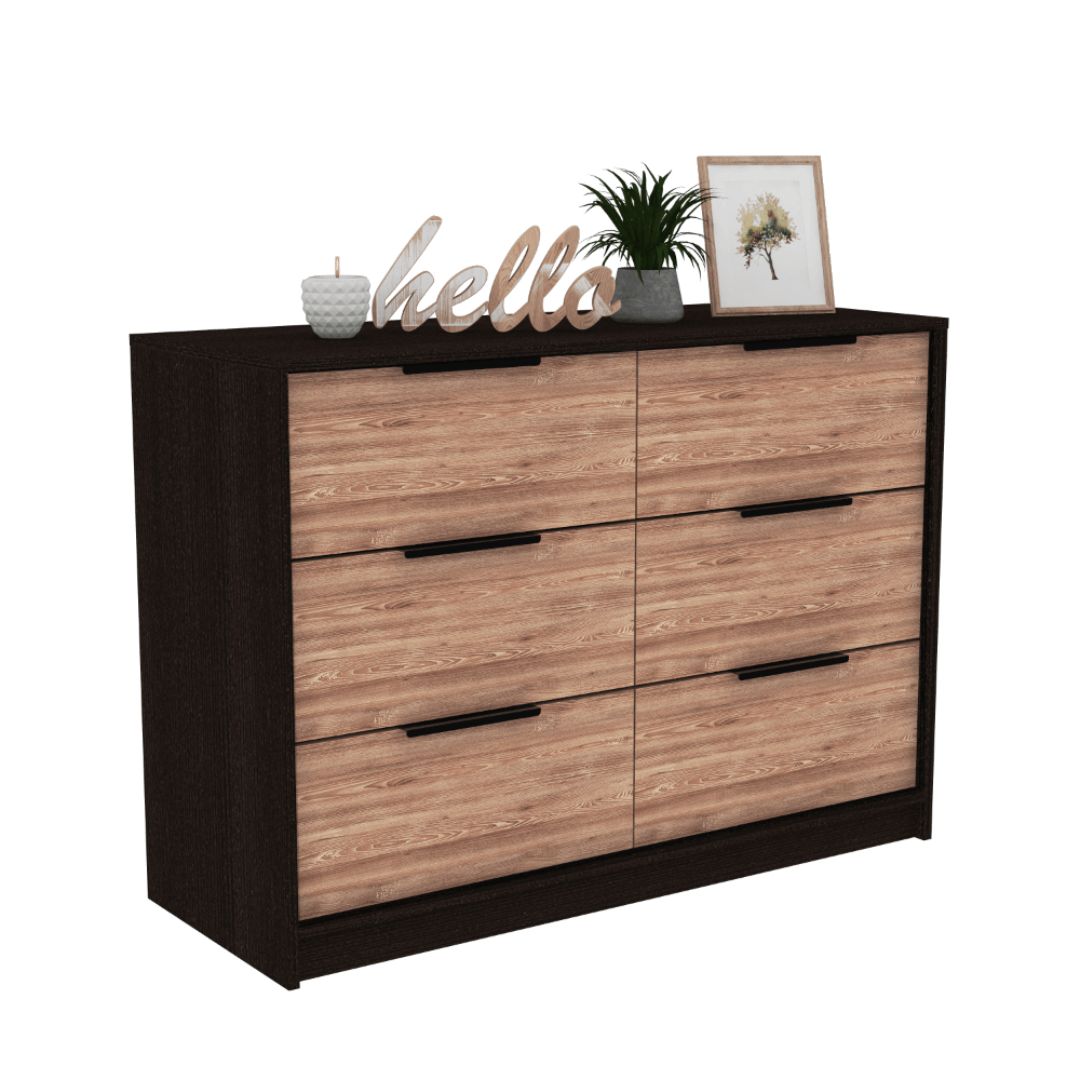 Mullen Extra Deep Chest Drawer showcasing elegant design and spacious drawers for bedroom organization.