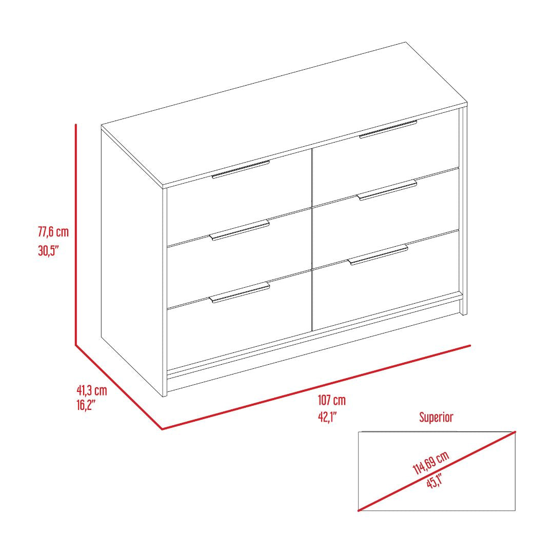 Mullen Extra Deep Chest Drawer showcasing elegant design and spacious drawers for bedroom organization.