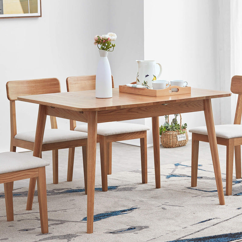 Stylish round dining table in a cozy home environment