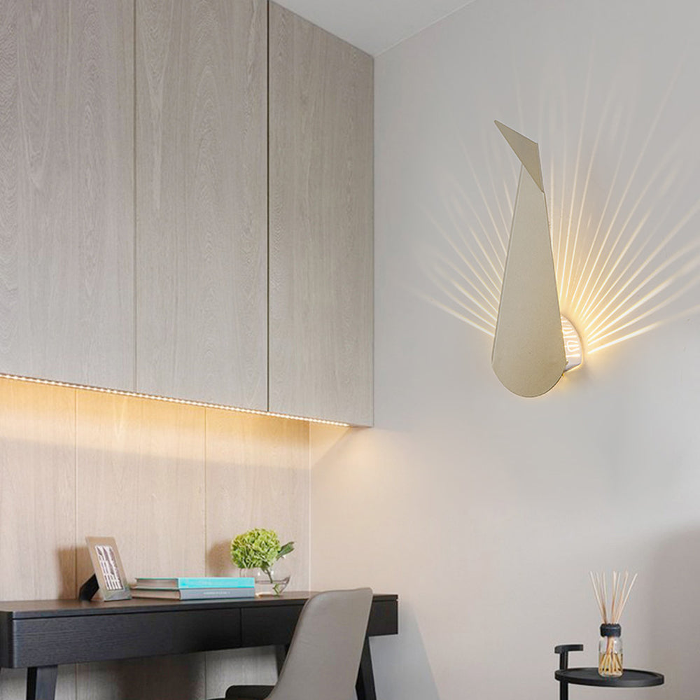 Side view of the wall mounted lamp highlighting its sturdy metal construction and elegant finish.