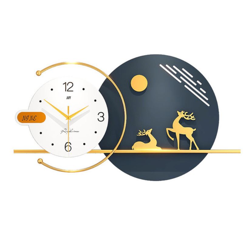 Side view of the Nordic 3D clock emphasizing its geometric shape and colors