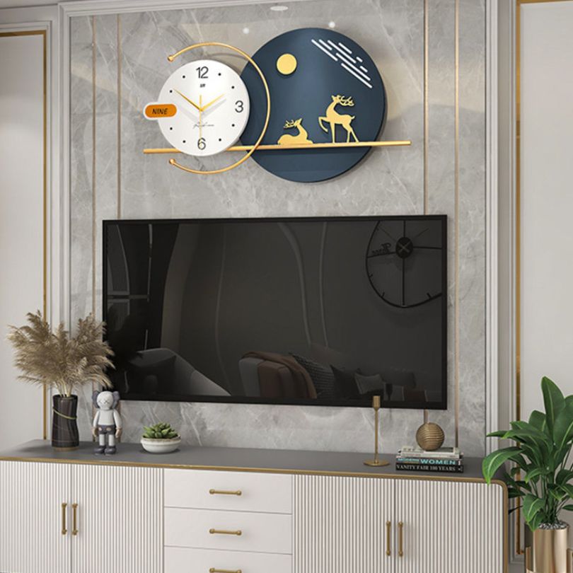 Side view of the Nordic 3D clock emphasizing its geometric shape and colors
