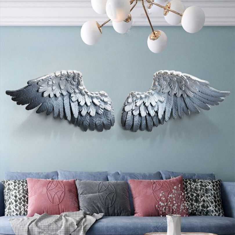Nordic 3D Feather Wall Art displayed on a wall, emphasizing its unique design and elegance.