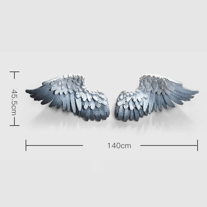Close-up of Nordic 3D Feather Wall Art in a cozy living room setting, highlighting the vibrant blue color.