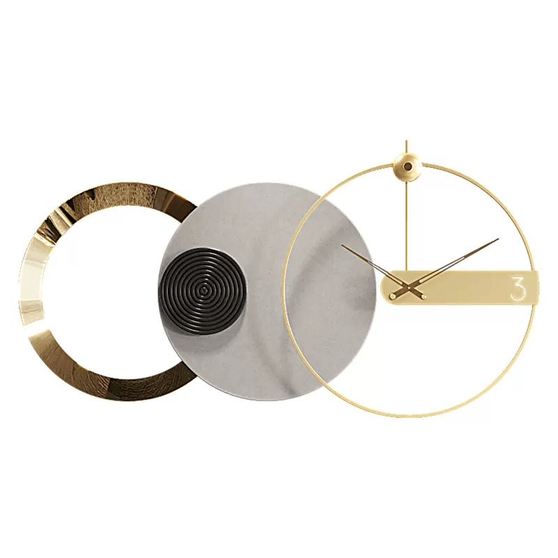 The Nordic Elegance Minimalist Wall Clock displayed in a cozy bedroom setting.