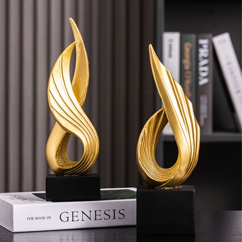 Nordic Elegance Resin Wing Ornament showcasing intricate details against a minimalist backdrop.