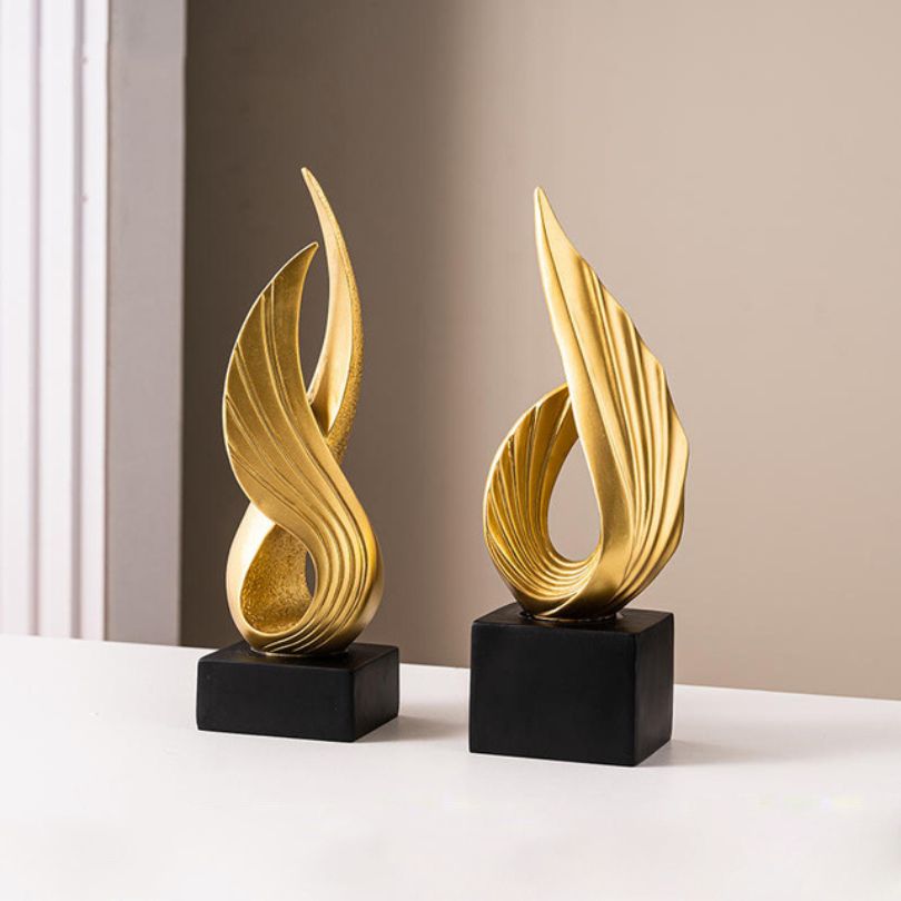 Nordic Elegance Resin Wing Ornament showcasing intricate details against a minimalist backdrop.