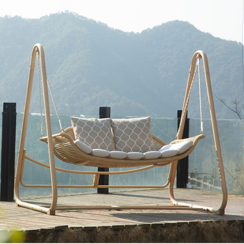 Elegant outdoor hanging chair designed for backyard enjoyment.