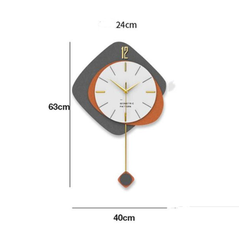 Front view of the Nordic Elegance 3D Wall Clock highlighting its unique design and colors.