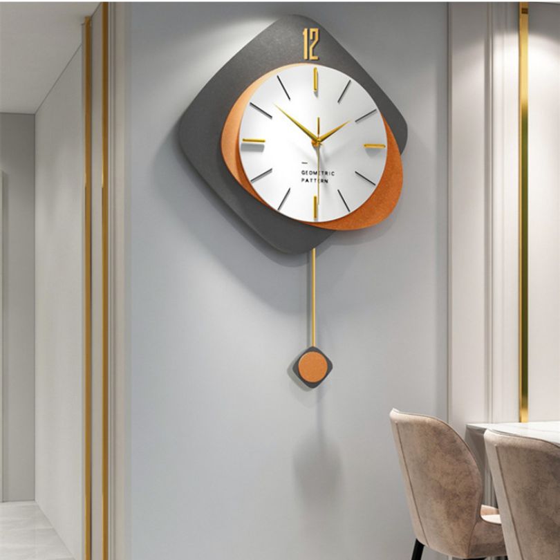 Close-up of the intricate details on the Nordic Elegance 3D Wall Clock, showcasing its craftsmanship.