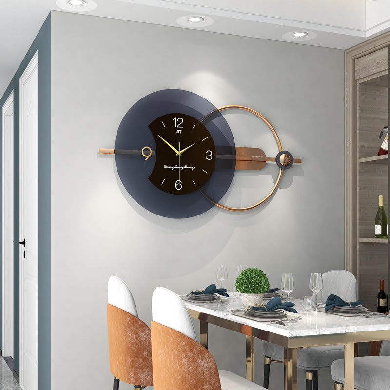 Nordic wall clock displayed in a cozy café setting, highlighting its decorative appeal.