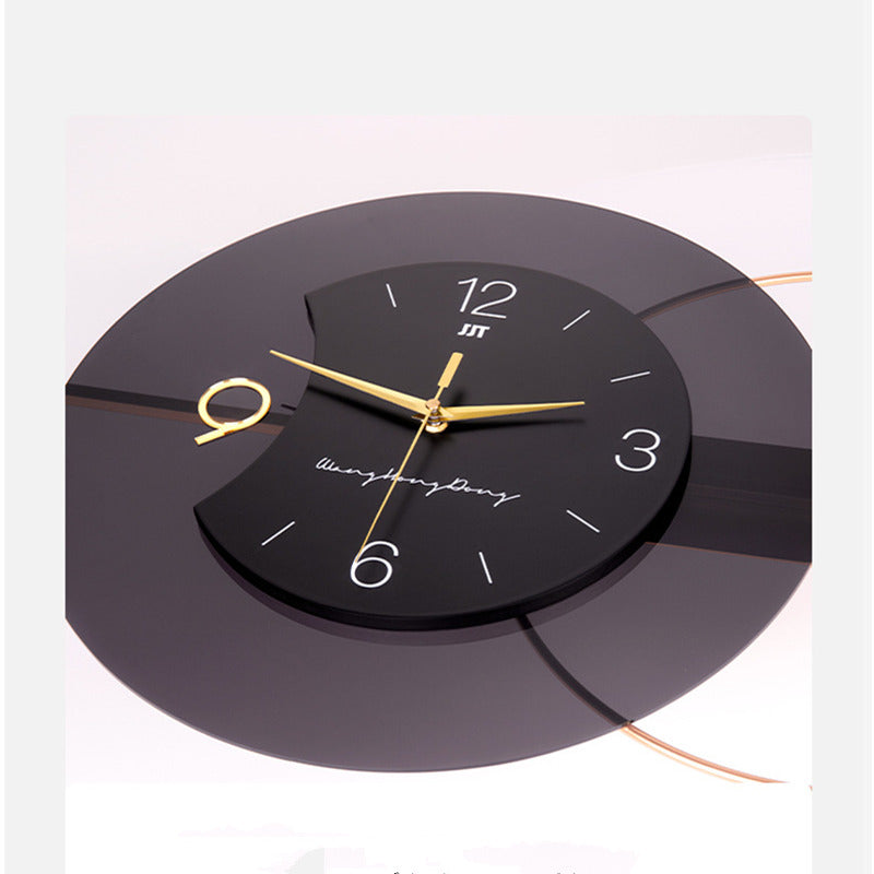 Silent clock mounted on an office wall, blending style and functionality.