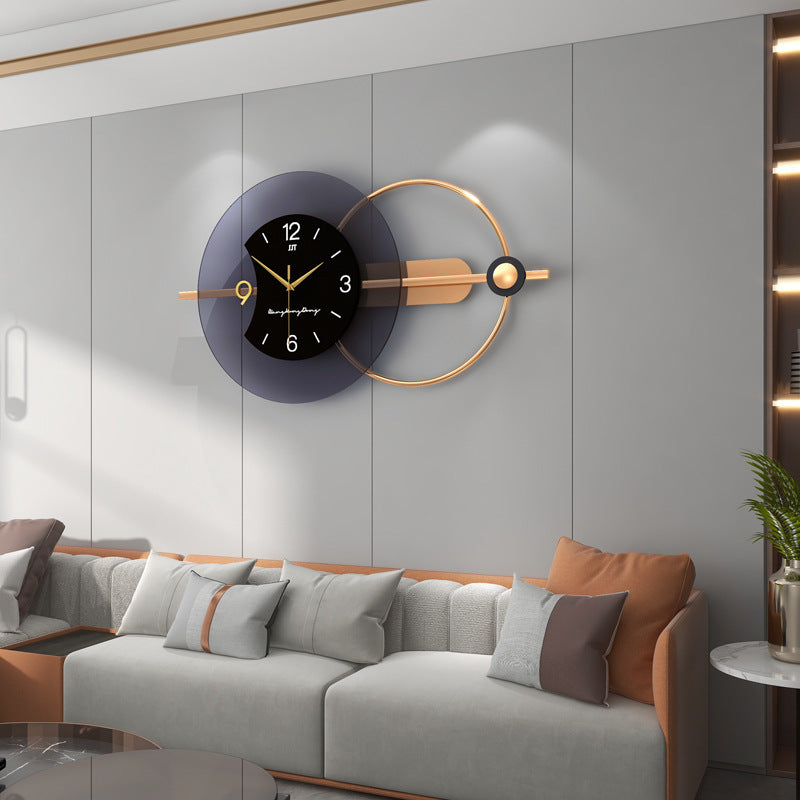 Nordic wall clock displayed in a cozy café setting, highlighting its decorative appeal.
