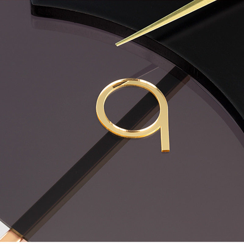 Close-up of the Nordic Chic Silent Wall Clock showcasing its geometric design.