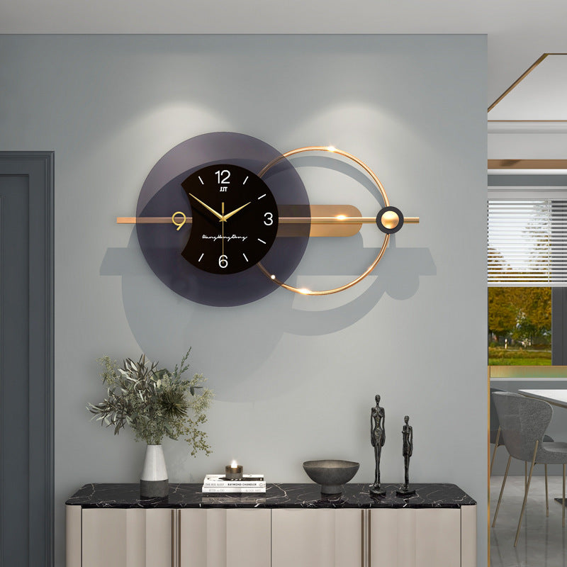 Close-up of the Nordic Chic Silent Wall Clock showcasing its geometric design.