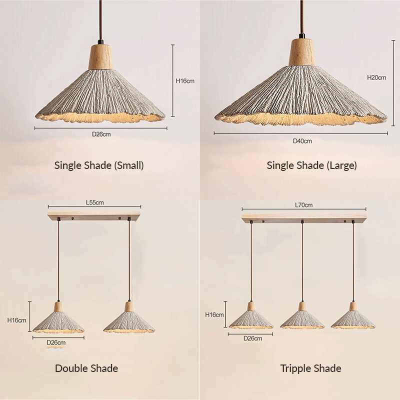 Nordic LED pendant light in a kitchen setting with warm white light