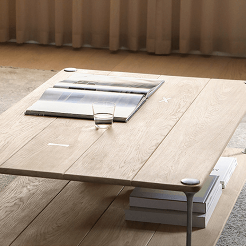 Stylish two-tier coffee table in a modern living room setting