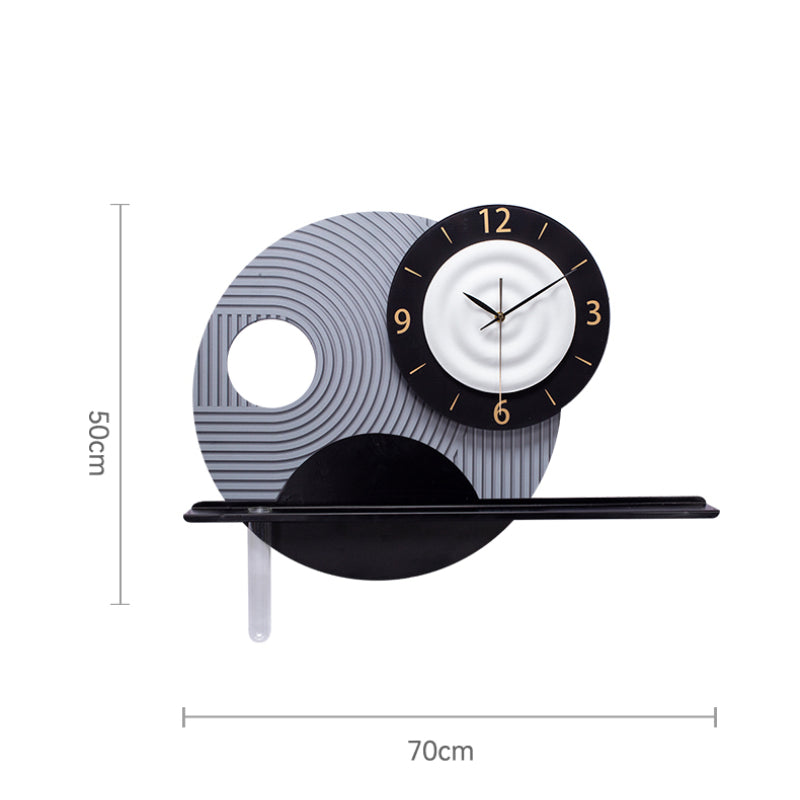 The Nordic 3D wall clock displayed prominently on a minimalist wall, enhancing the rooms decor.