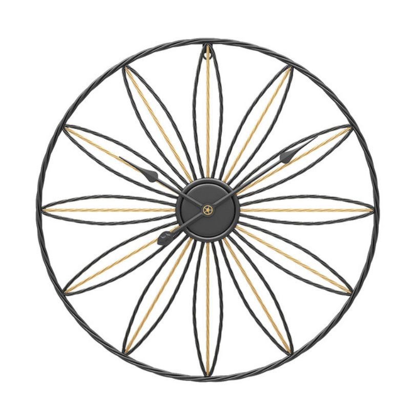 Nordic Silent Gold Wall Clock in an office setting, emphasizing its functionality without ticking noise.