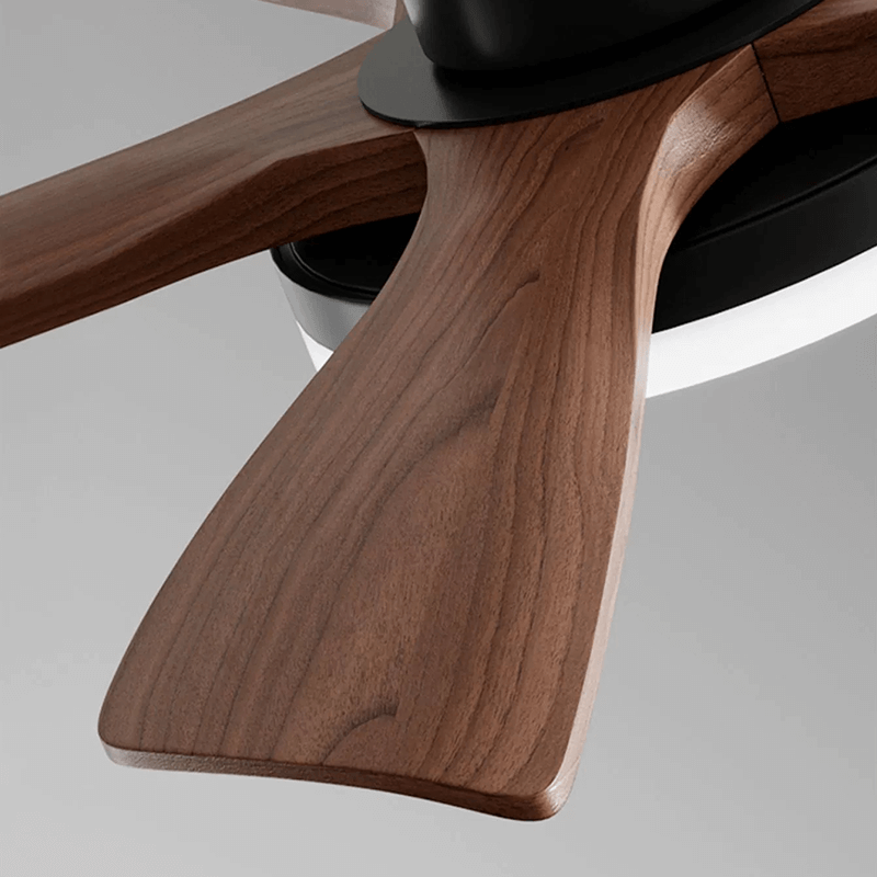 Elegant Walnut Chandelier Fan Light with Dimming - Image 8