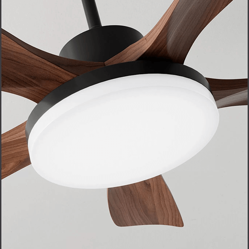 Elegant Walnut Chandelier Fan Light with Dimming - Image 7