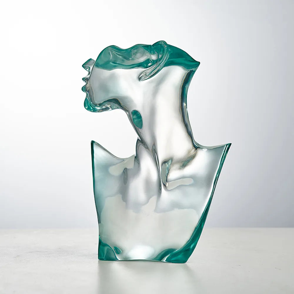 Nordic design aesthetic statue placed in a contemporary living room setting, enhancing the decor.