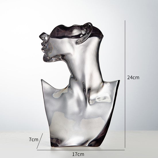 Nordic design aesthetic statue placed in a contemporary living room setting, enhancing the decor.