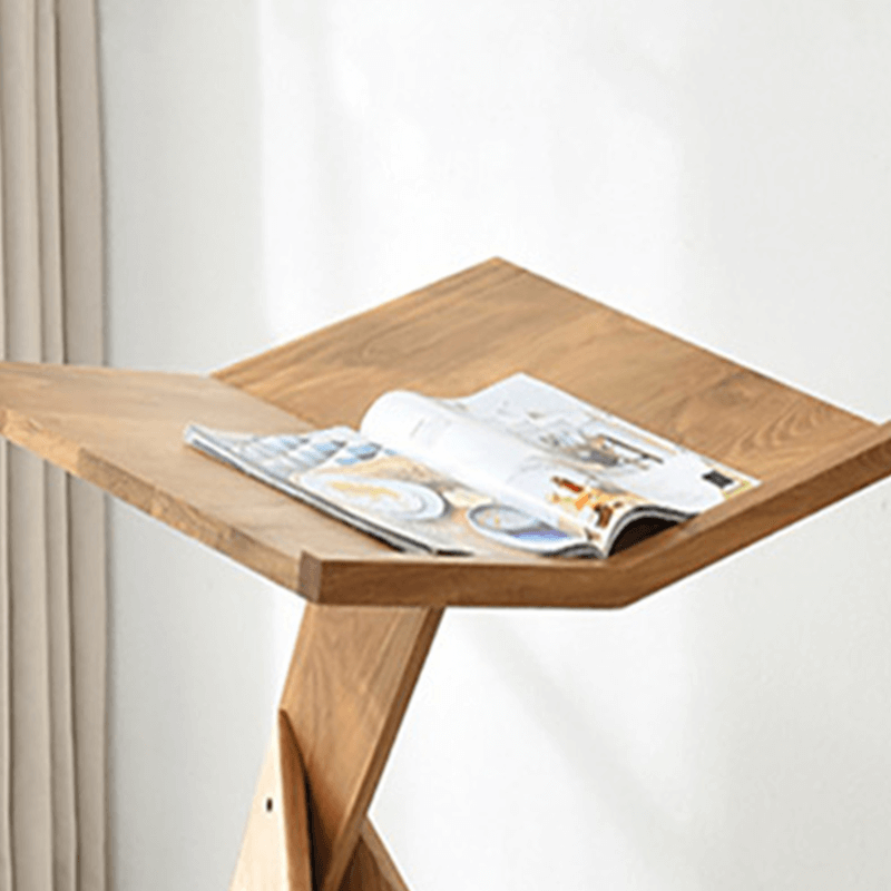 Walnut bookshelf in home office setting, elegantly displaying books