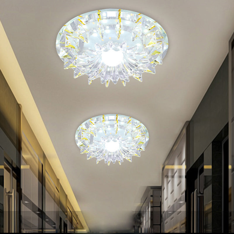 The LED light illuminating a modern living room, highlighting its design.