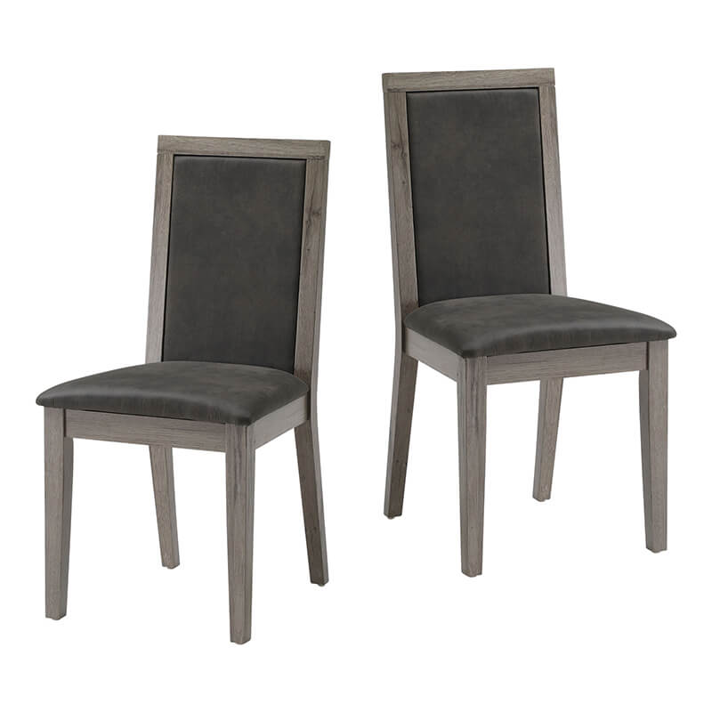 Classic Retro Gray High Back Dining Chairs - Set of 2 - Image 7
