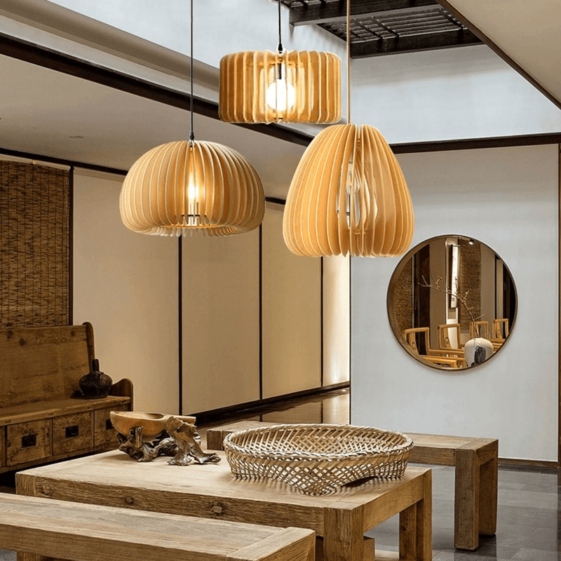 Front view of Charming Pumpkin Pendant Chandelier Light showcasing its unique design.