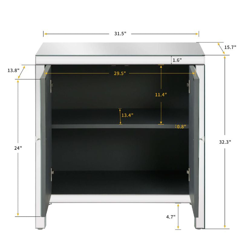 Storage cabinet in hallway, featuring adjustable shelves and modern aesthetics.