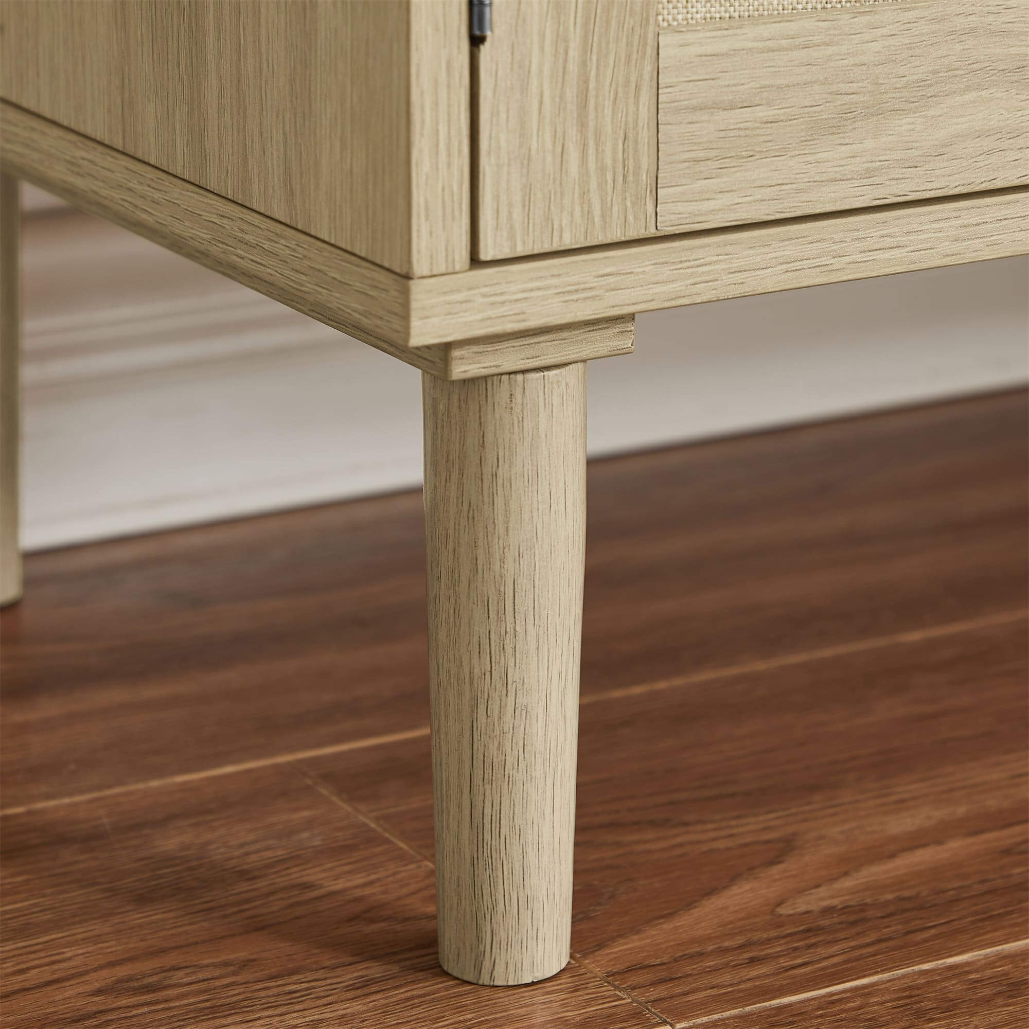 Interior view of the kitchen sideboard cabinets shelves, perfect for organizing kitchen essentials.