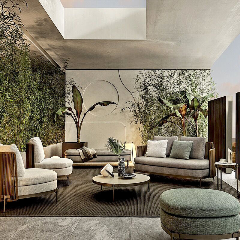 Urban Oasis Outdoor Sofa Set with deep seating ideal for small patios