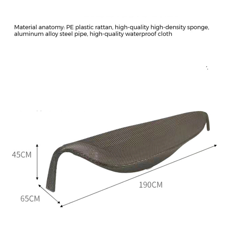 Lounger set in a garden setting showing its versatility and style