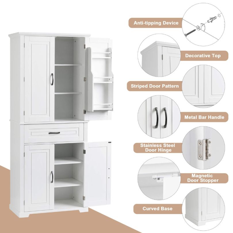 Interior layout of the cabinet highlighting the spacious compartments and organization options.