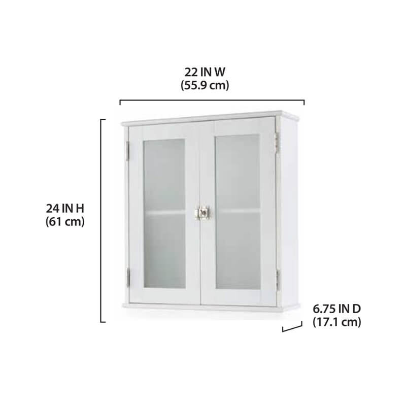 Side angle of the bathroom cabinet highlighting its sleek design and wall-mounted installation.