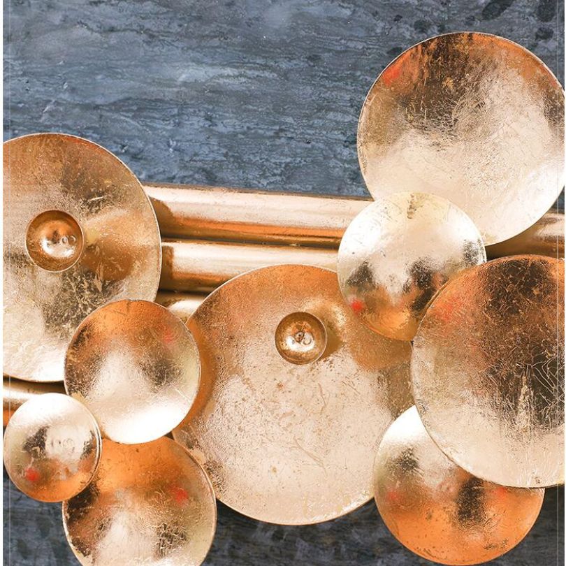 Wrought iron porch wall art displayed against a vibrant backdrop, enhancing porch decor.