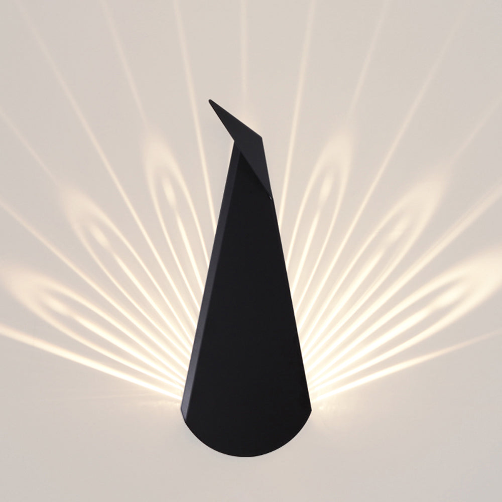 Installation of the modern minimalist wall lamp in a stylish living room setting.