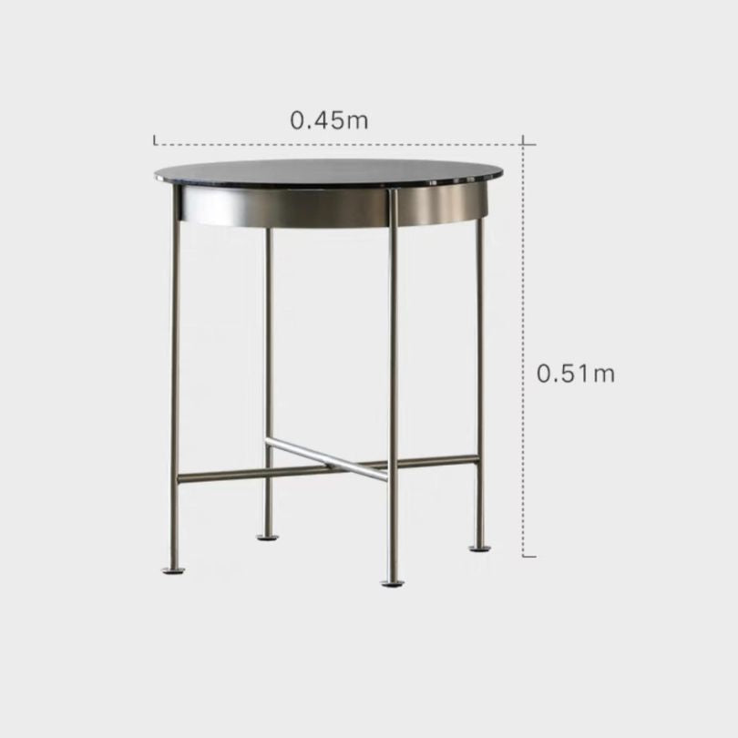 Elegant Italian round glass coffee table showcasing its modern design from a top angle.
