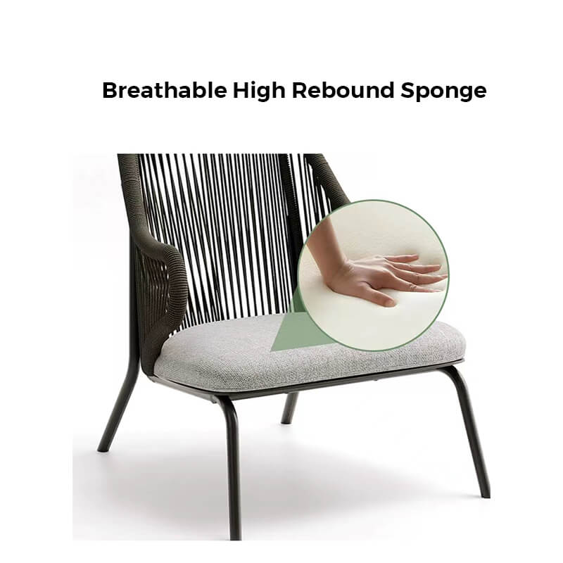 Comfortable leisure chair showcasing removable cushions and sleek design.