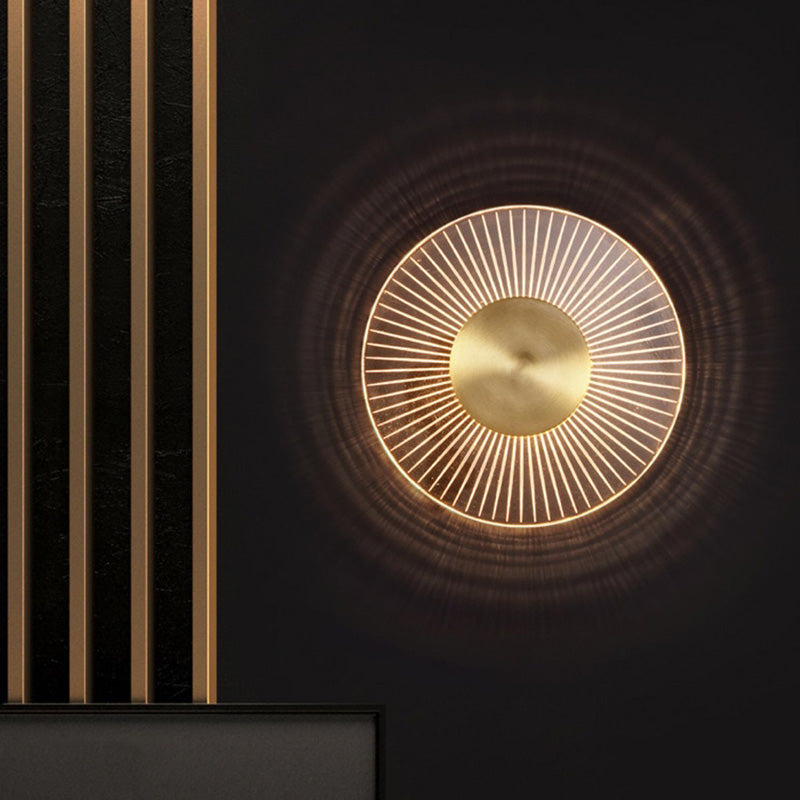 Luxury round wall light displayed in a dining room, enhancing the decor.