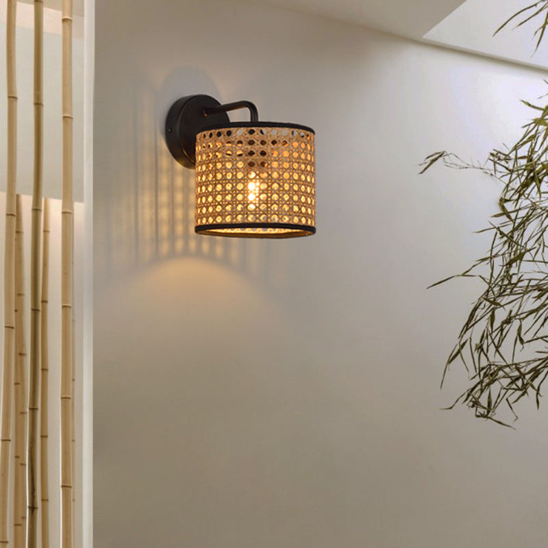 The wall light adorned in a modern kitchen, showcasing its stylish vintage design.