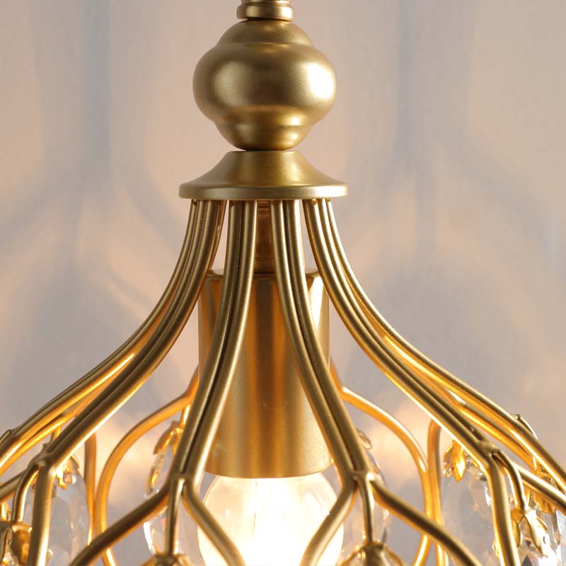 Installation of the Nordic Crystal Elegance Wall Sconce in a stylish dining area.