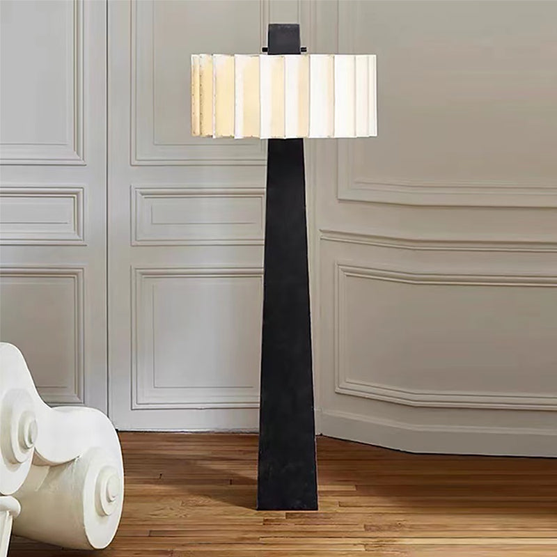 Nordic Elegance LED Standing Floor Lamp in a cozy reading nook with warm lighting.