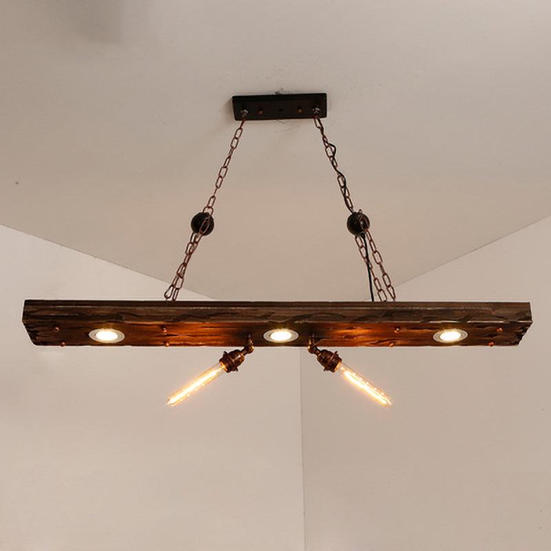 Installed in a modern bar setting, showcasing warm light and retro ambiance from this vintage style pendant