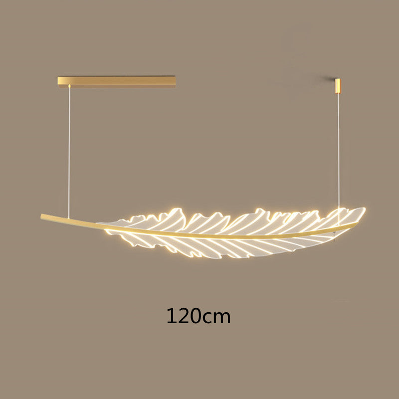Stylish kitchen featuring the gold leaf LED pendant light, creating a warm and inviting atmosphere.