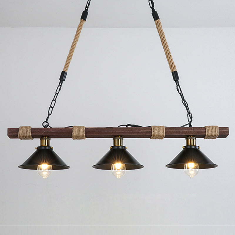 Hemp rope pendant light illuminating a cozy bedroom with warm tones.