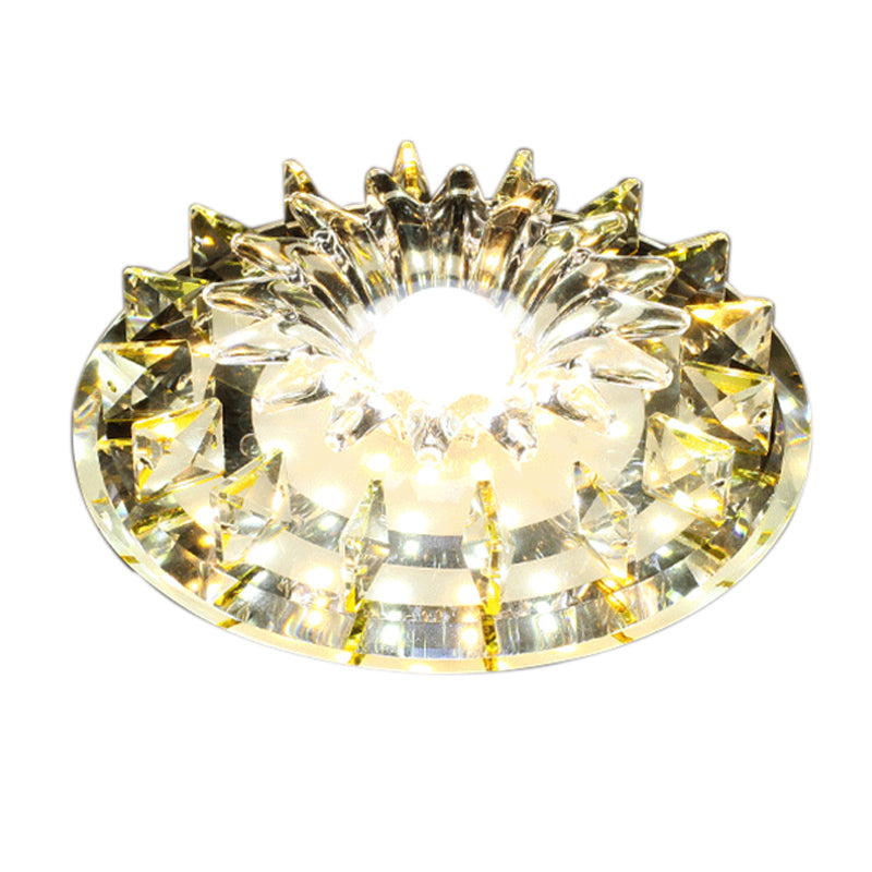 The LED light illuminating a modern living room, highlighting its design.